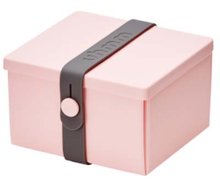 Uhmm Box vierkant Pink - Dark Grey